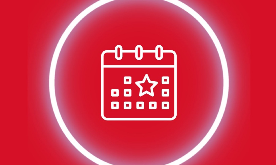 White icon vector of a calendar